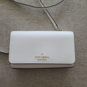 Kate Spade Madison Saffiano Leather Small Flap Crossbody Meringue